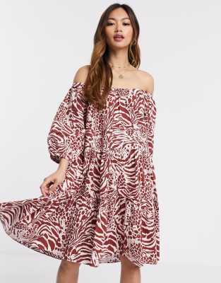 mango off shoulder dress