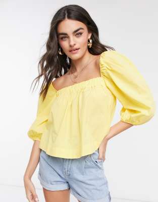 mango yellow blouse