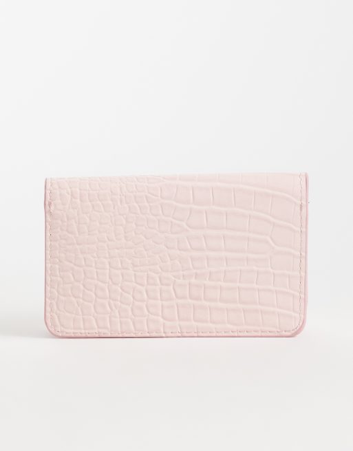 Mango portefeuille effet croco rose pastel, 3 de 3