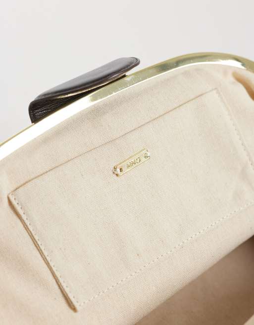 Mango pouch clutch bag in chocolate, 3 of 4