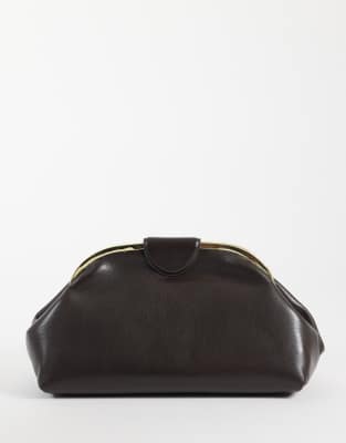 Mango Pouch Clutch Purse In Brown