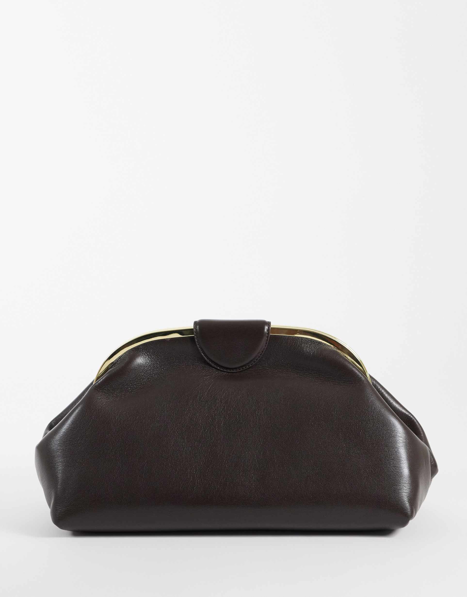 mango pouch clutch purse in chocolate