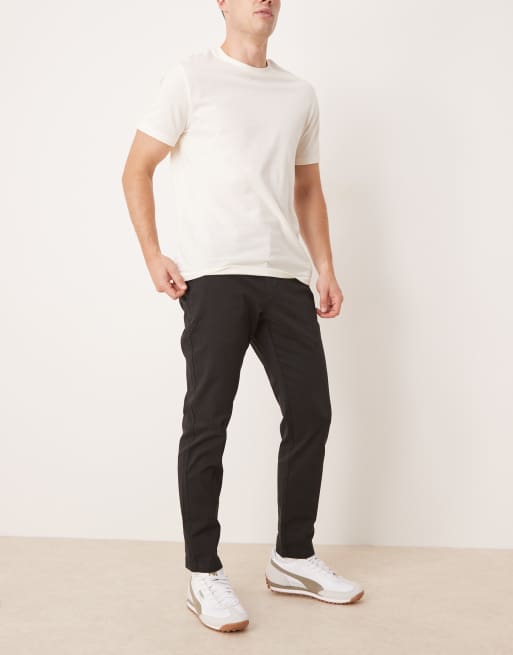 Mango Prato slim fit chino trousers in black, 2 of 5