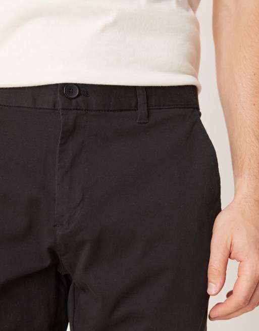 Mango Prato slim fit chino trousers in black, 5 of 5