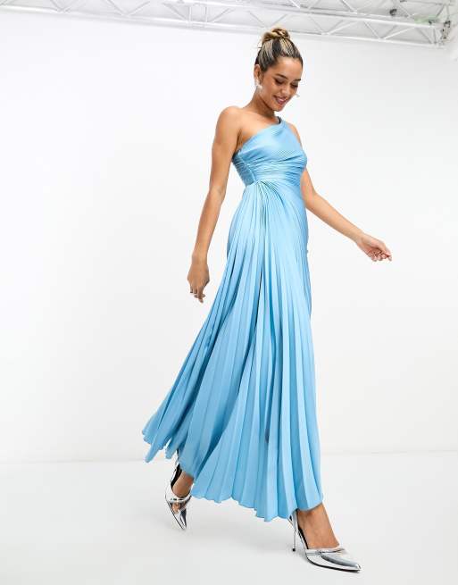 Asymmetrical pleated dress