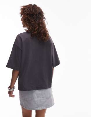 Mango Premium Boxy Dropped Sleeves T-shirt