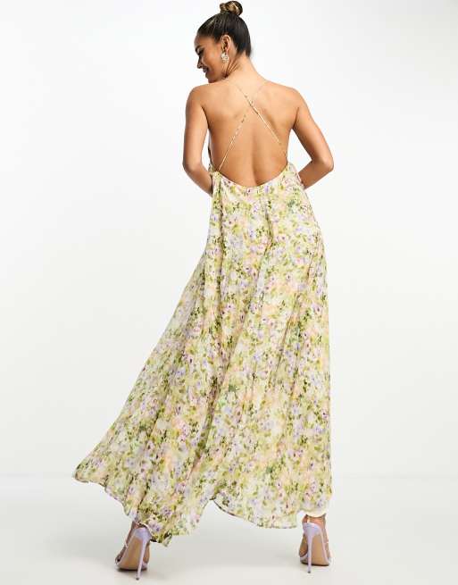 Mango pleated floral on sale dress