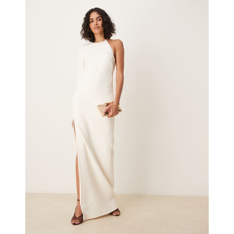 knee length dresses for ladies Zora One Shoulder Pleated Midi Dress main image 0