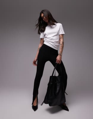 Mango Cap Sleeve Premium T-shirt In White