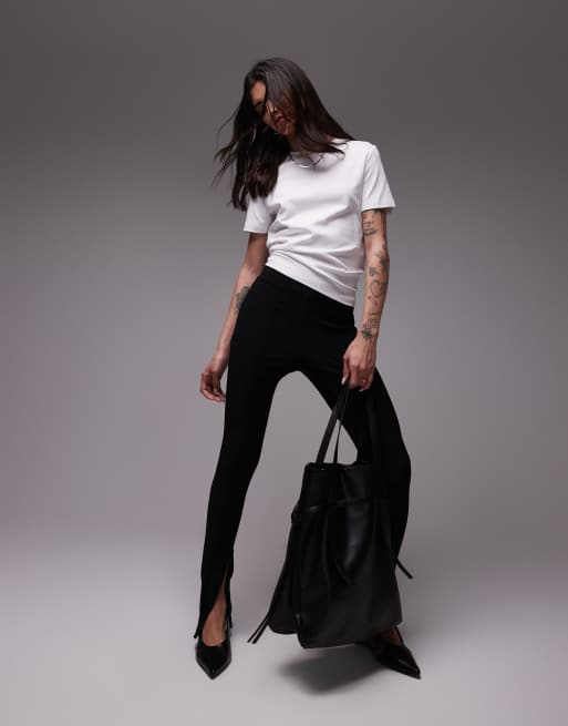 Mango - Premium T-shirt in wit, 2 van 4