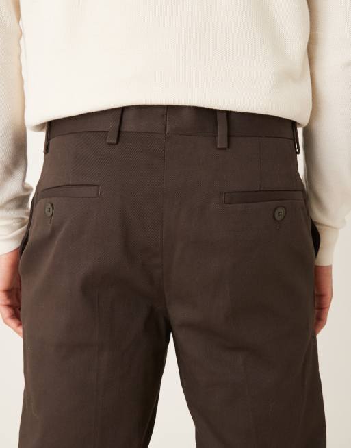 Mango premium tailored trouser in deep brown, 5 of 5