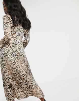 mango animal print shirt dress