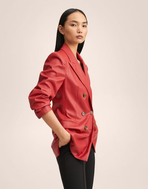 Red hot sale blazer mango