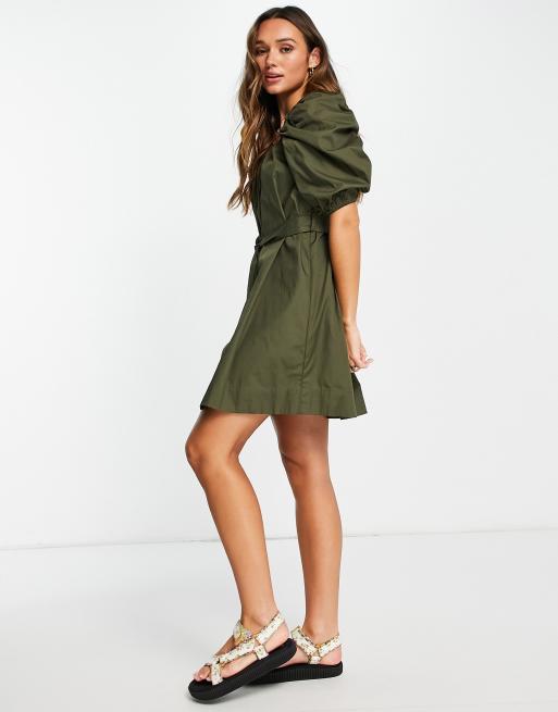 Mango on sale khaki dress