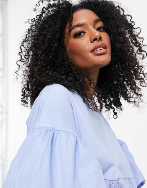 Baby blue discount puff sleeve top