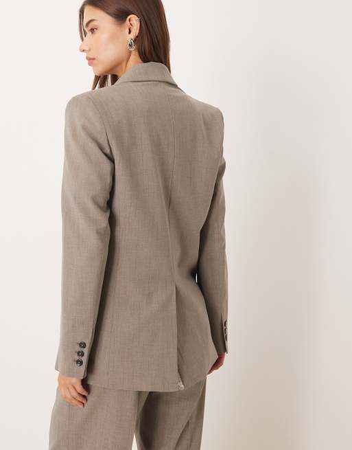 Mango - Puglia - Blazer d'ensemble ajusté à boutonnage croisé - Gris, 4 de 4