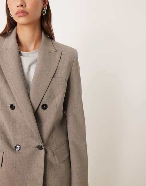 Mango - Puglia - Blazer sartoriale doppiopetto grigio in coordinato, 2 di 4