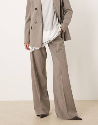 Mango Puglia Tailored Flared Pants In Brown