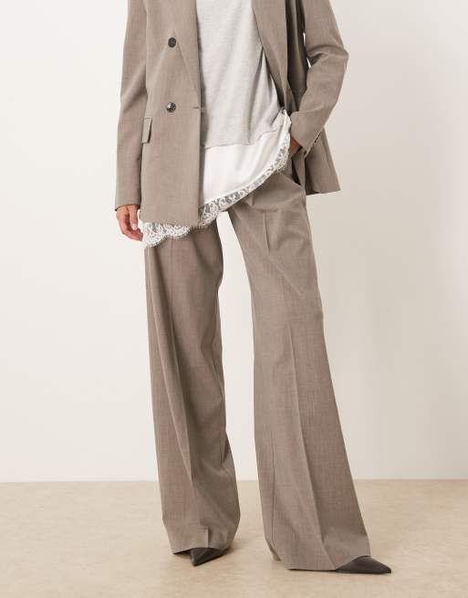 Mango Puglia tailored flared trouser co-ord in grey, 2 of 5