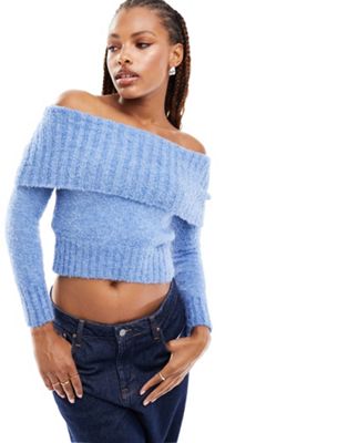 AsYou western star denim corset top in electric blue - part of a