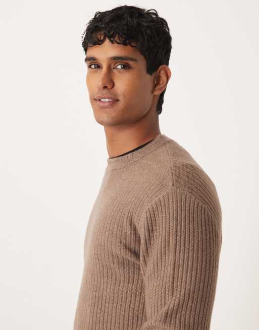 Mango - Pull classique et décontracté en maille côtelée - Latte, 4 de 5