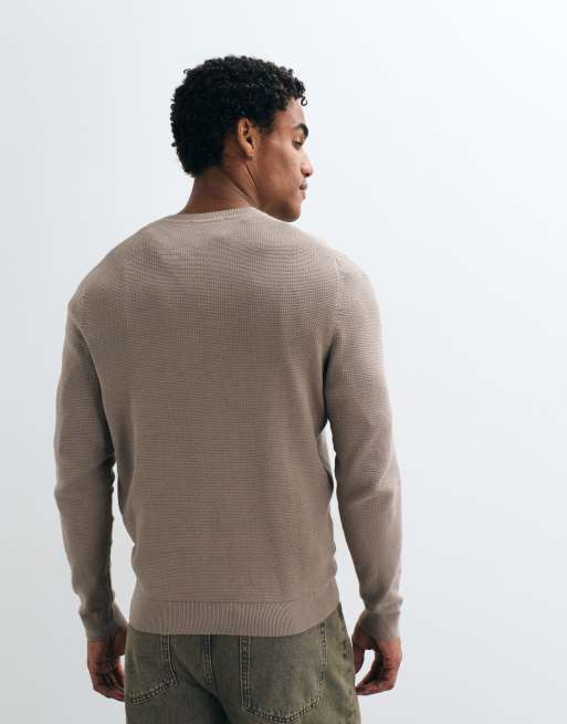Mango pull en maille riche en coton gris, 3 de 5