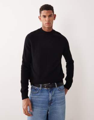 Mango - Pull en pure laine de qualité supérieure - Noir