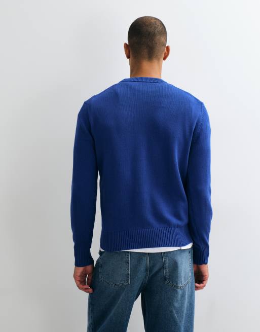 Mango pull léger en maille bleu, 5 de 5