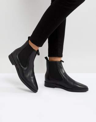 mango leather chelsea ankle boots