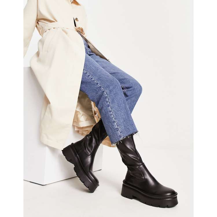 Mango black sale boots