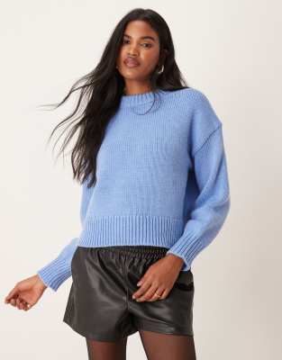 Mango - Pull oversize - Bleu pâle