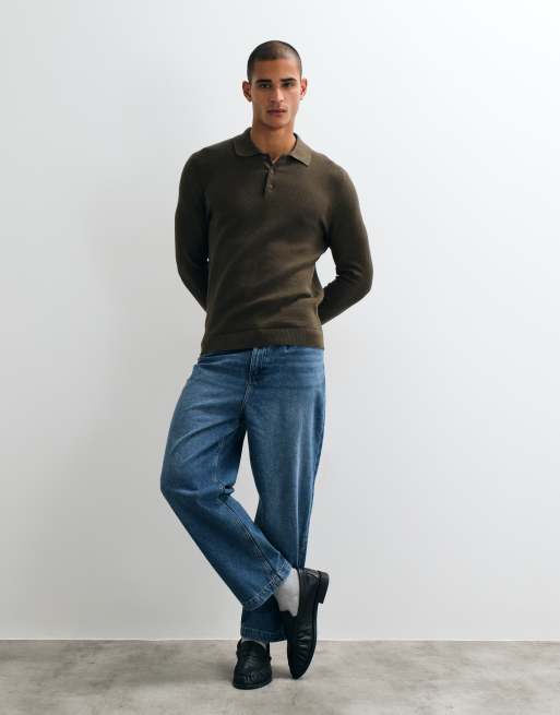Mango pull polo boutonné kaki, 2 de 5
