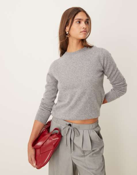 Mango – Pullover aus Kaschmir in Grau mit Rundhalsausschnitt - view 1