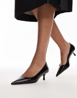 Mango - Pumps in Schwarz mit niedrigem Absatz