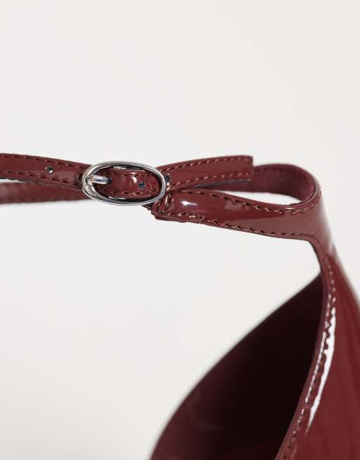 Mango pumps met enkelbandje en hak in bruin, 4 van 4