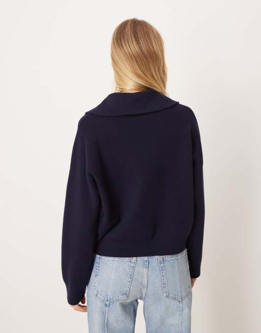 Mango Zip Back Jumper Mango Black Roll Neck Cashmere Blend Jumper