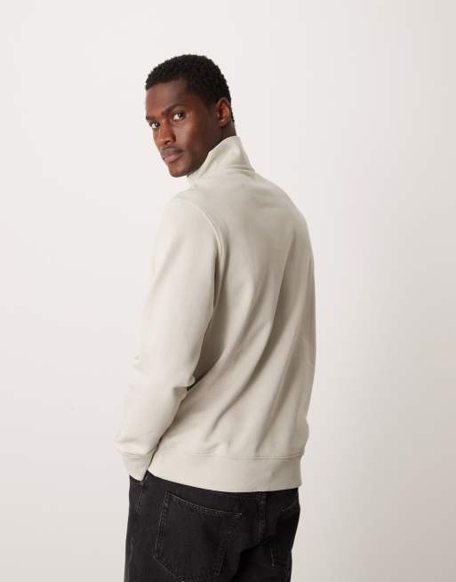 Mango quarter zip sweater in natural ASOS