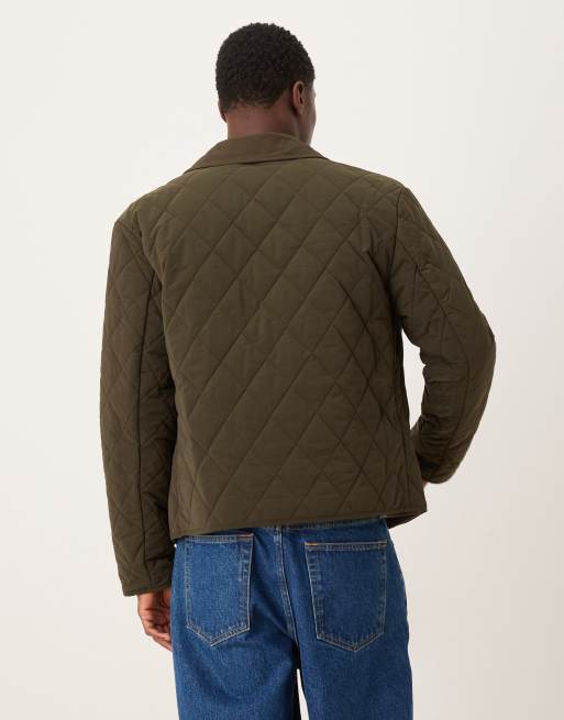 Mango quilted jacket in khaki, 3 of 5