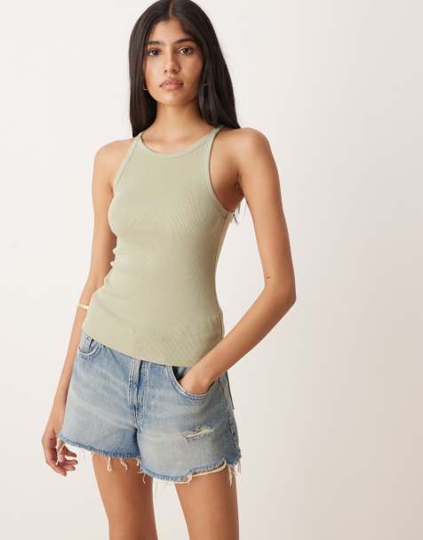 Mango racer vest in khaki - view 1