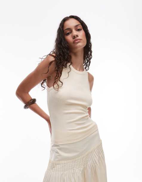 Mango racer vest in pale yellow - view 1