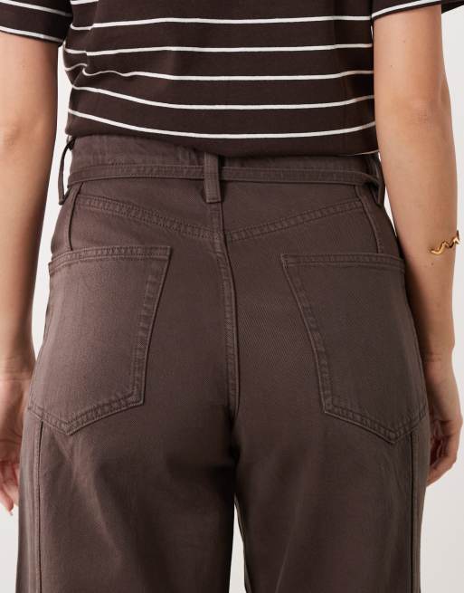 Mango – Rachel – Bruna jeans med raka ben och dragsko, 4 av 5