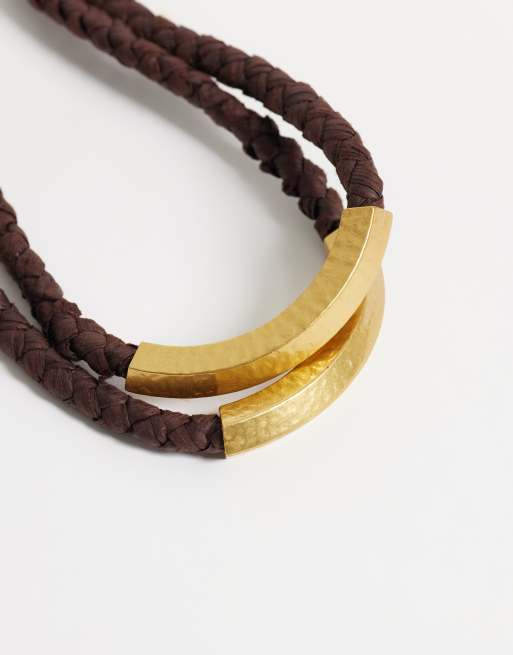 Mango raffia schoudertas in bruin, 3 van 4