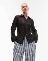 ASOS DESIGN seersucker relaxed pull on stripe pants in olive - part of a set