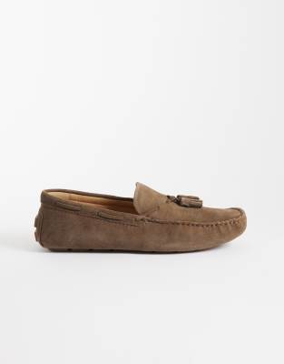  real suede divers in tan
