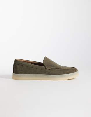 Mango Real Suede Shoes In Green