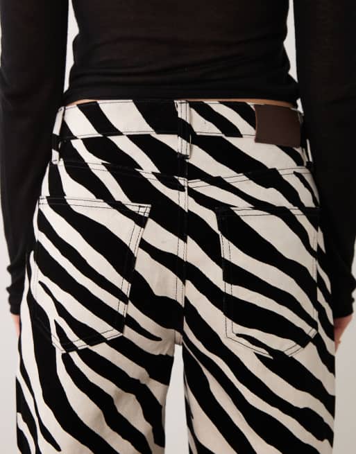 Mango rechte jeans met zebraprint, 4 van 5