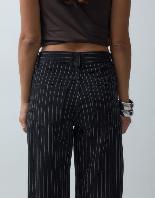 Mango rechte jeans met zwarte streepprint, 3 van 5