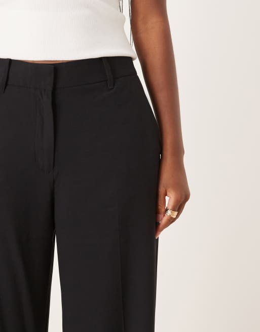 Mango - Rechte pantalon met plooi aan de voorkant in kaki, 3 van 5