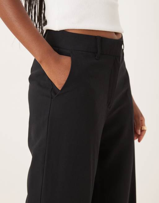 Mango - Rechte pantalon met plooi aan de voorkant in kaki, 5 van 5