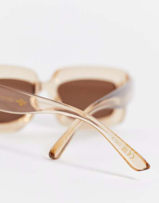 Mango – Rechteckige Sonnenbrille in Rosé-transparent, 4 von 4